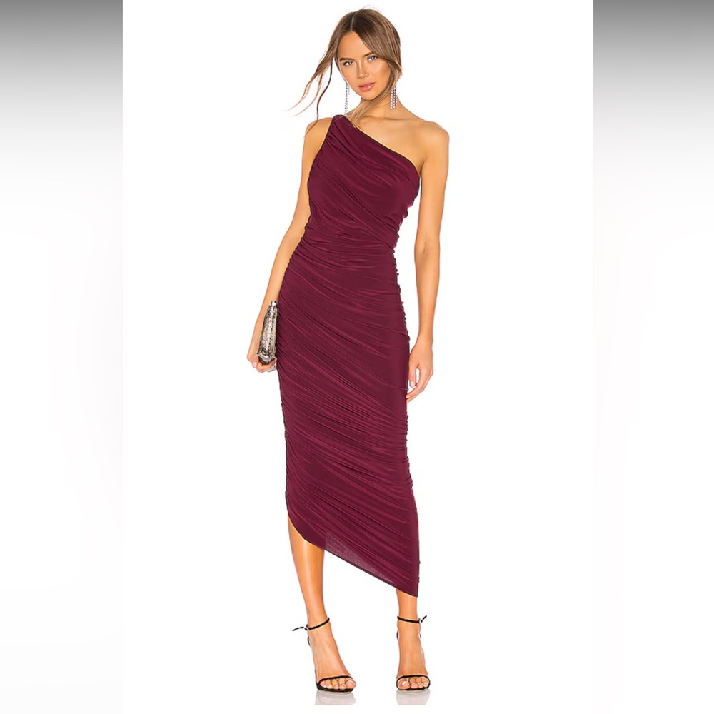 Norma Kamali Diana Gown in Plum